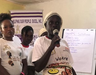 Pictures: Women and Girls engaging Decision Makers – Credit: Helping Our People Excel, Inc. 