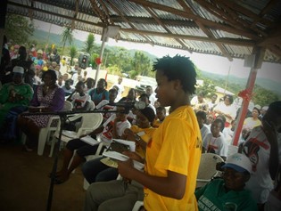 Pictures: Women and Girls engaging Decision Makers – Credit: Helping Our People Excel, Inc. 